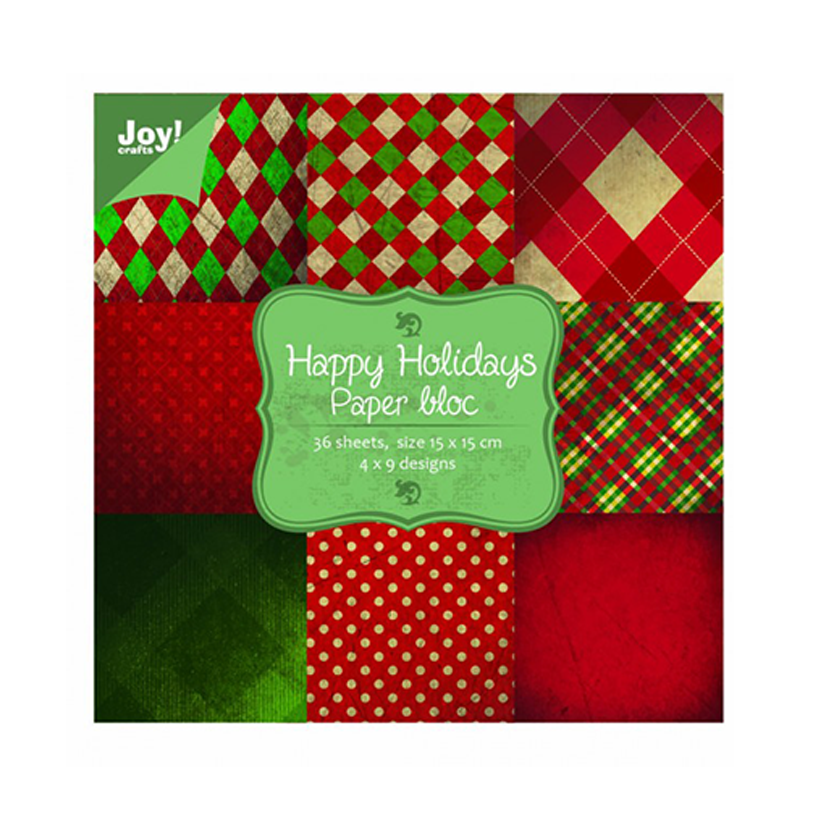 Joy crafts Happy holidays paper bloc nr 1