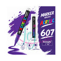 Seringenpaarse GuangNa acrylmarker met flexibele en vervangbare penseelpunt in kleurnummer 607 met transparant inktvenster.