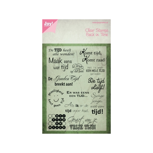 Clear stamps Joy crafts back in time