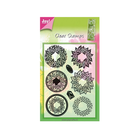 Clear stamps Joy crafts krans