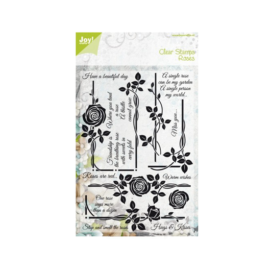 Clear stamps Joy crafts Happy Roses