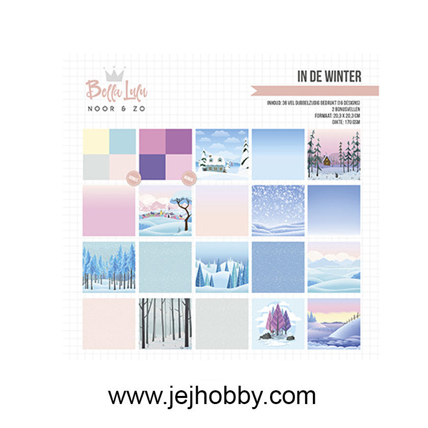 7003/0002, In de winter, designpapier, Bella Lulu, jej hobby