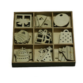 811500-0213 Houten ornamenten party, jej hobby