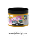 ABM-ES-PASTE03, stencil paste, gold, art by marlene, jej hobby