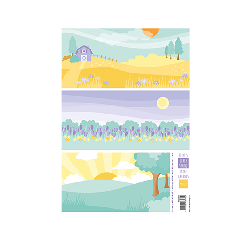 AK0092, Marianne design Eline's EarlySpring Backgrounds, jej hobby