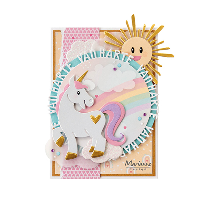 AK0093 Marianne design Eline's Pastel rainbow backgrounds