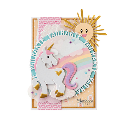 AK0093 Marianne design Eline's Pastel rainbow backgrounds