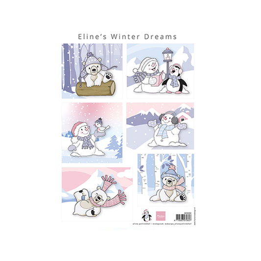 AK0094 Marianne design, Knipvel, Eline's Winter Dreams, jej hobby