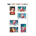 Find It Trading Berrie's Beauties Christmas Stamps 3 Scenery Push-out vel (BBSC10152) met zes gestanste postzegels van de Kerstman in diverse feestelijke en winterse scènes.