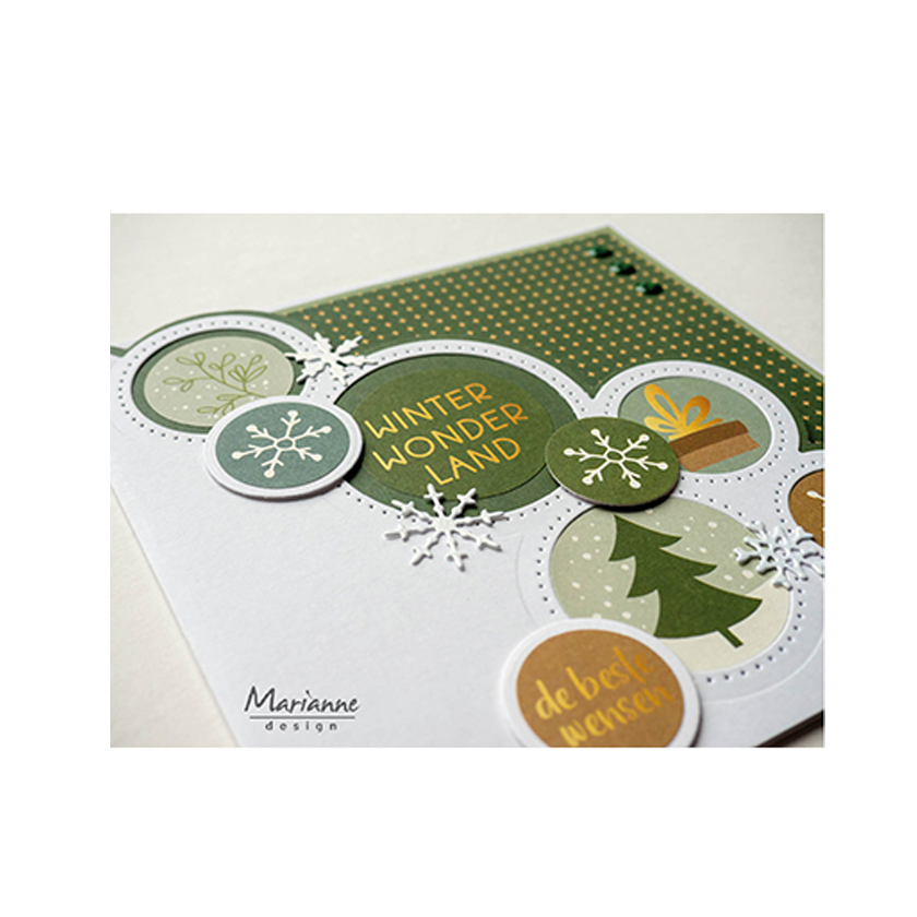 Marianne Design Stickers, Kerstgroetjes by Marleen