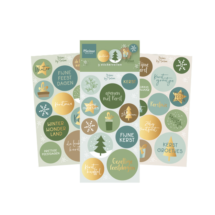 Marianne Design Stickers, Kerstgroetjes by Marleen