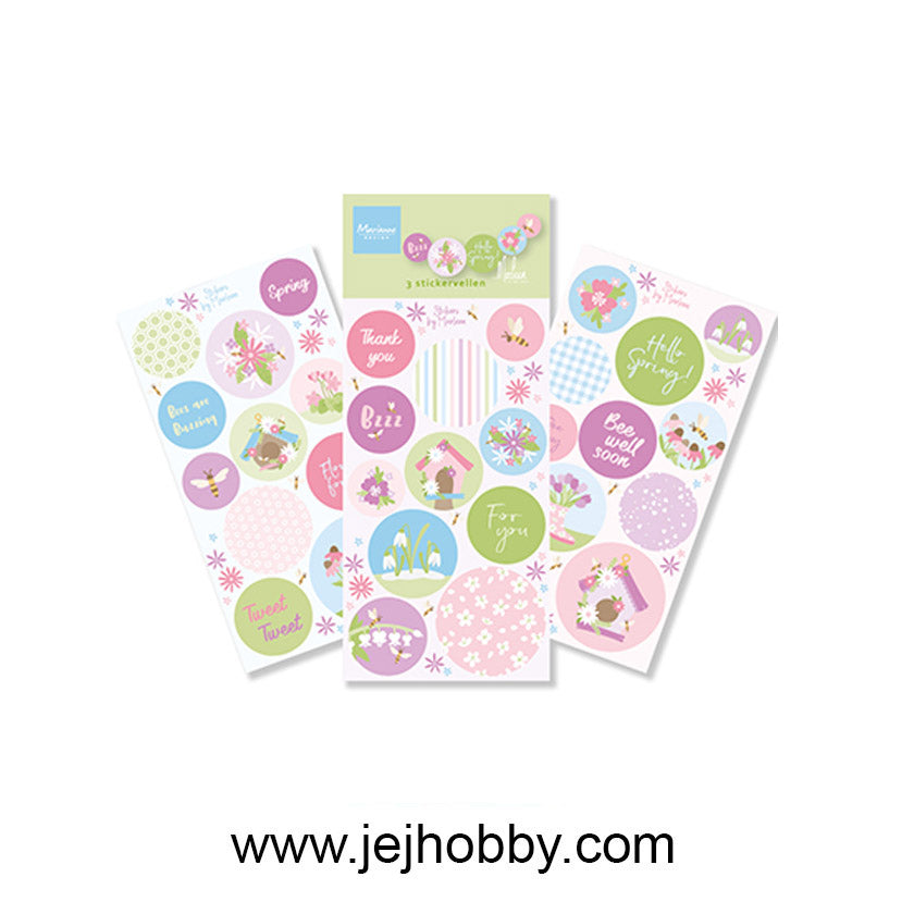 CA3199, Stickers, Hello Spring by Marleen, Marianne Design, Jej hobby