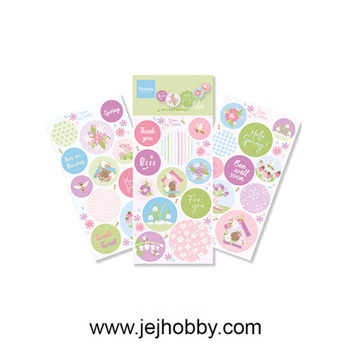 CA3199, Stickers, Hello Spring by Marleen, Marianne Design, Jej hobby