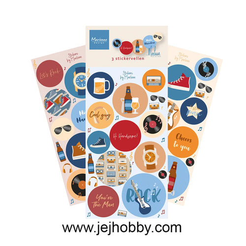 CA3205, Stickers, Hi Handsome, Marianne Design, jej hobby