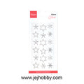 CA3216, Rhinestones silver stars, marianne design, jej hobby
