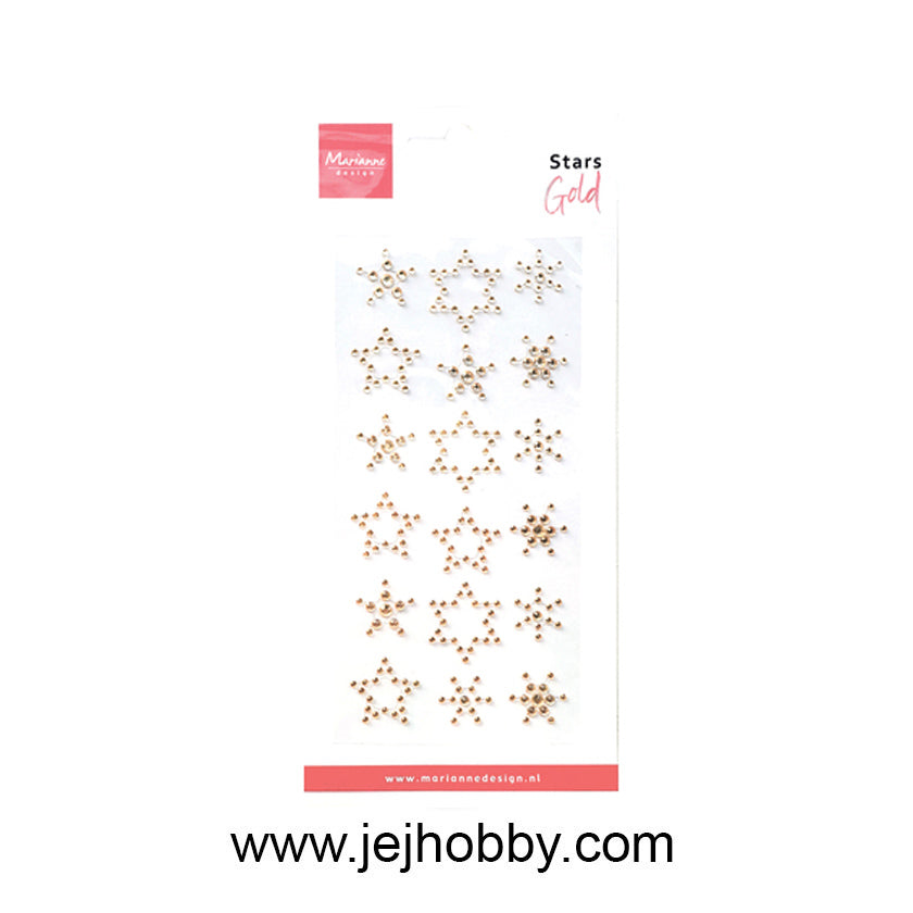 CA3217 Stars Rhinestones gold