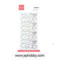 CA3221, Hearts pearls silver, Marianne design, jej hobby