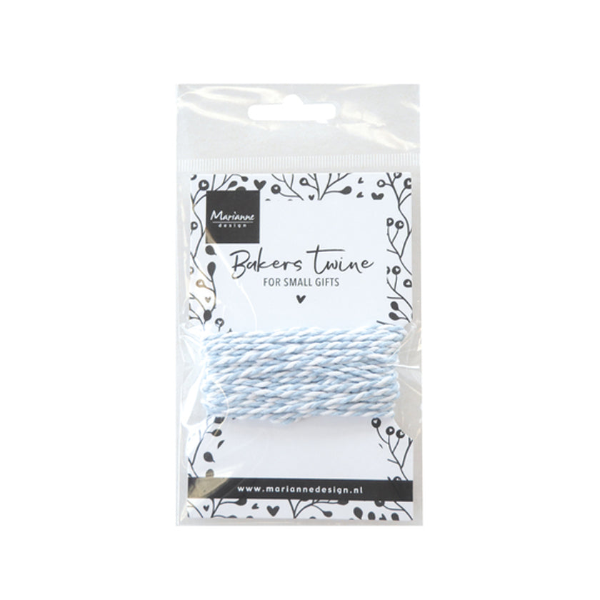 CA3225, Bakers twine, licht blauw wit, Marianne Design, jej hobby 