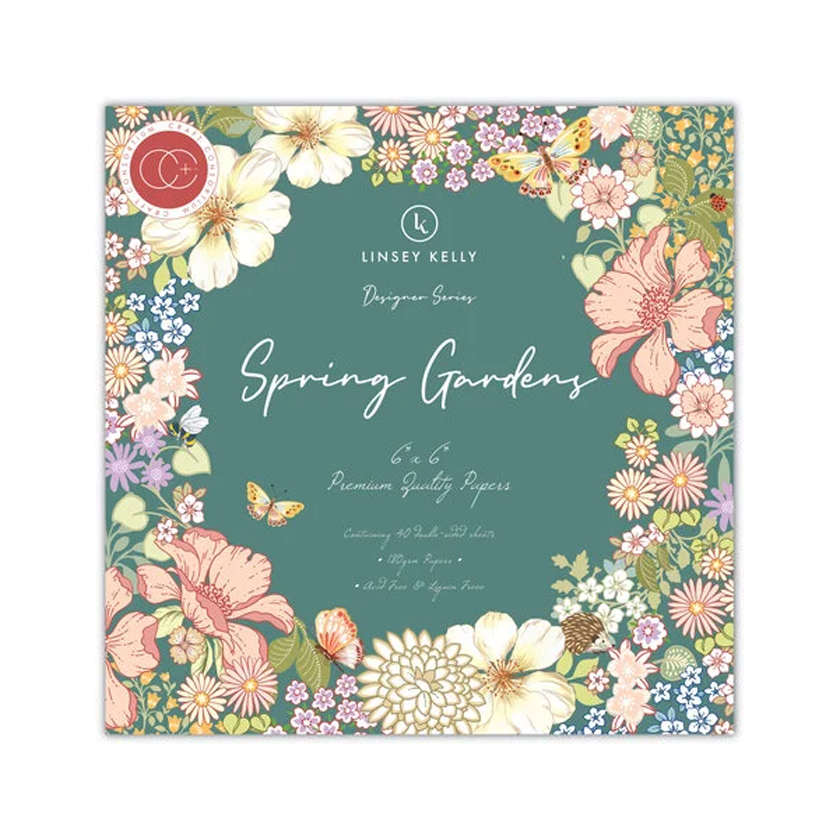 CCDPAD002B, Craft Consortium, paper pad, Spring Gardens, jej hobby 
