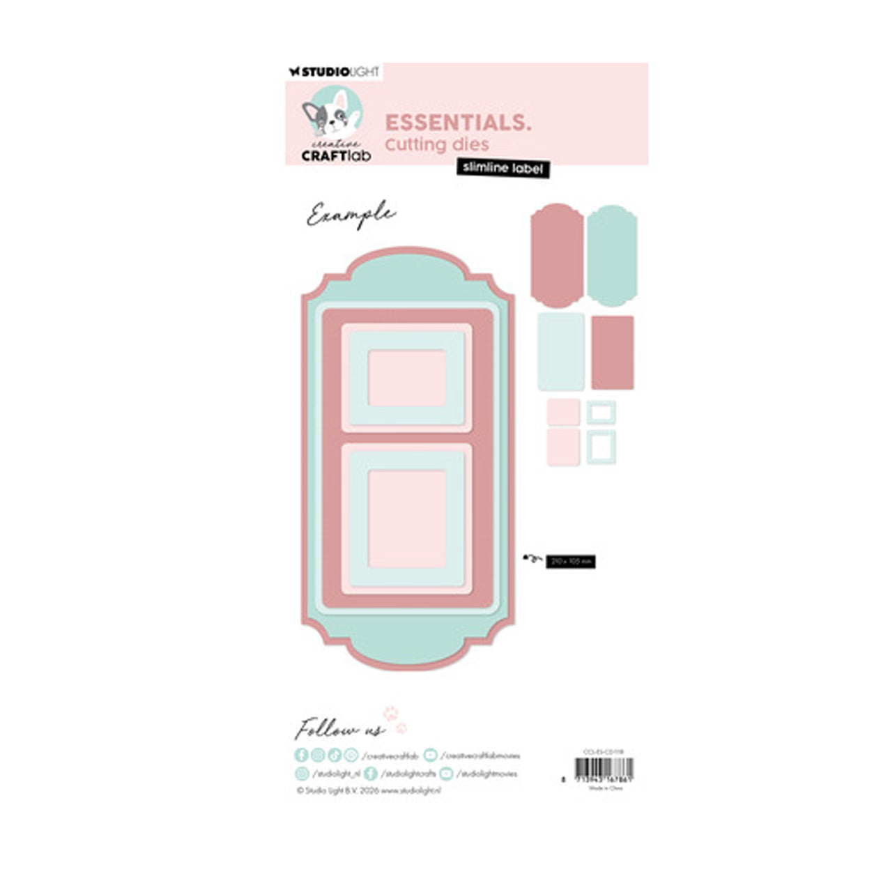 CCL-ES-CD1119 slimline label van Creative craftlab Studio Light, Jej hobby