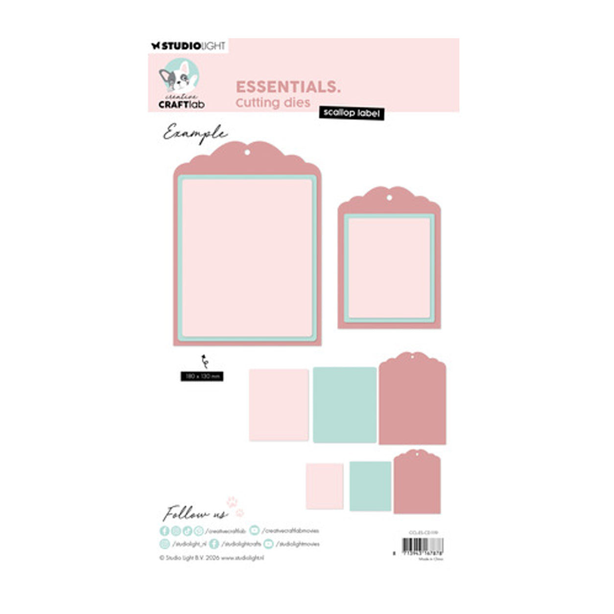 Achterkant van de CCL-ES-CD1119 Scallop label van Creative craftlab Studio Light, Jej hobby