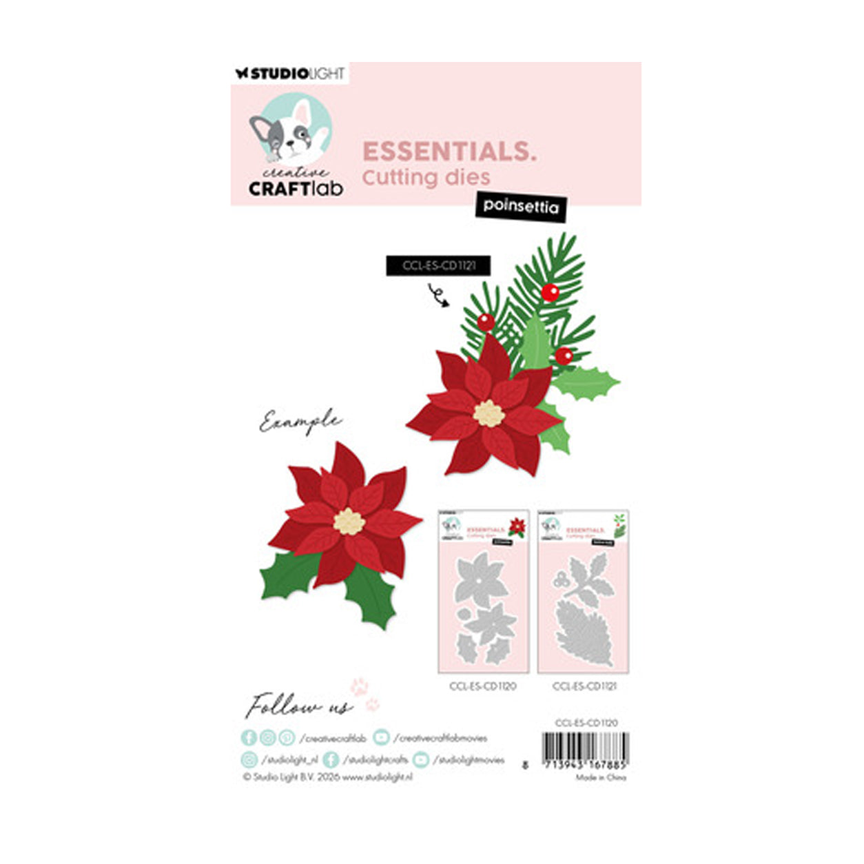 CCL-ES-CD1120 Poinsettia vab Creative craftlab Studio Light, Jej-hobby