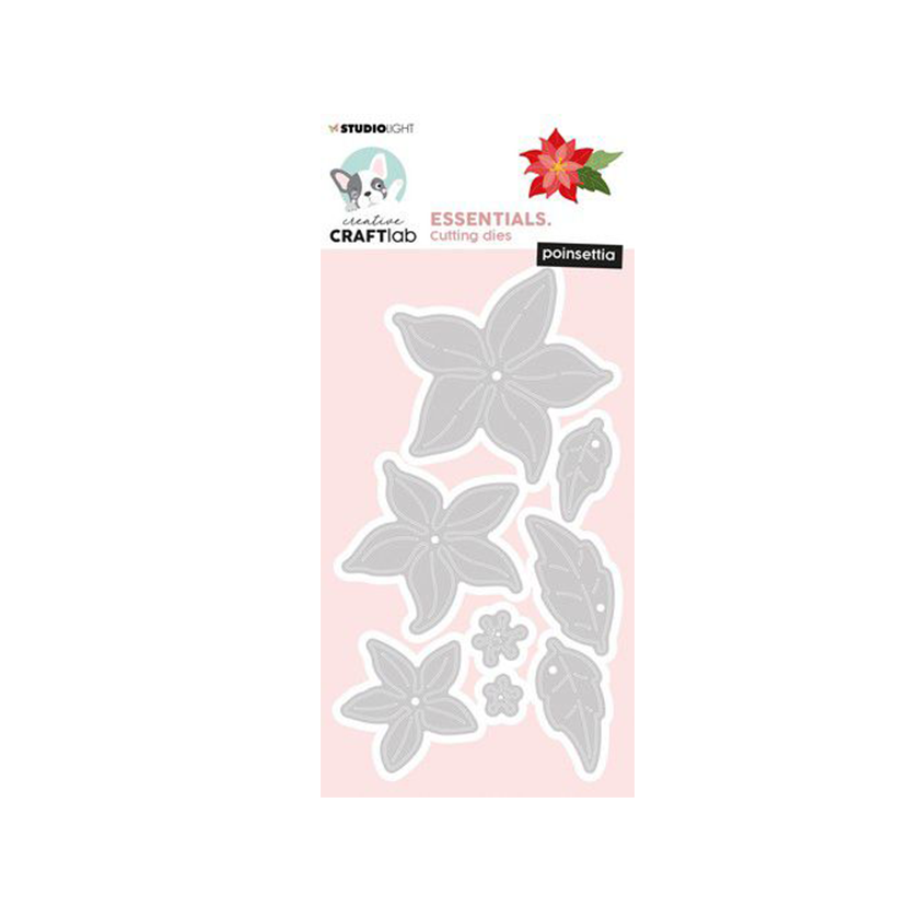 CCL-ES-CD702, Studio Light, essentials cutting dies, poinsettia, jej hobby