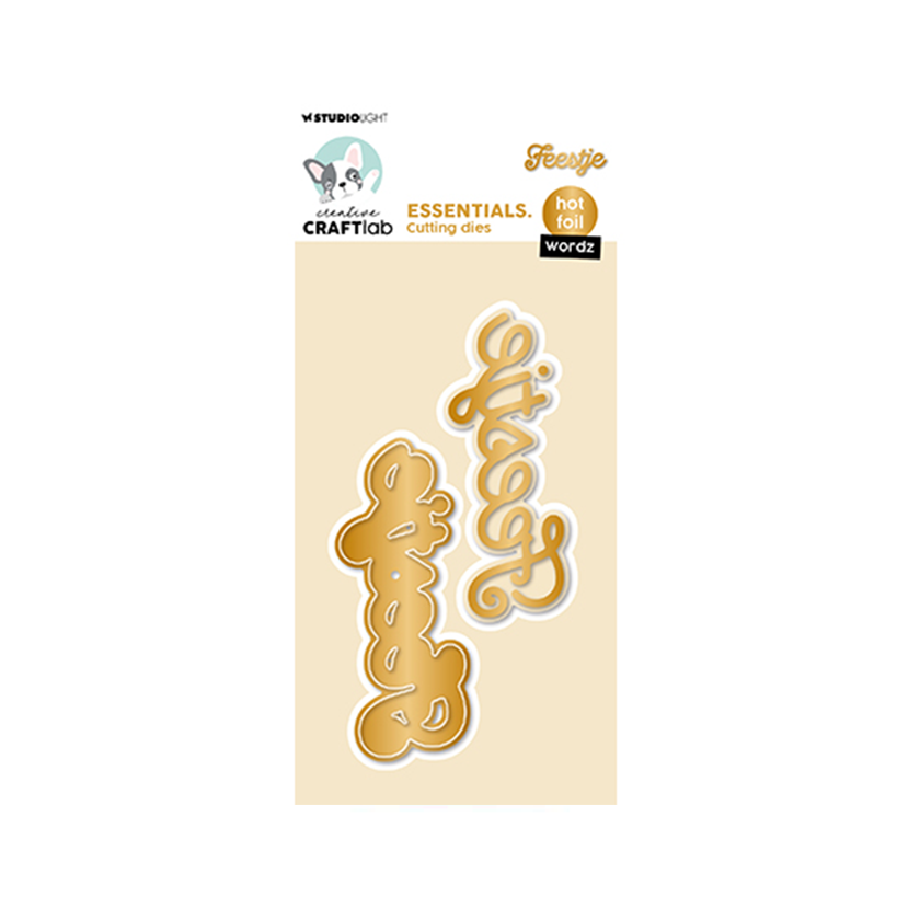 CCL-ES-HFCD01, Studio light, Hot Foil, Cutting Die Wordz Feestje Essentials, jej hobby