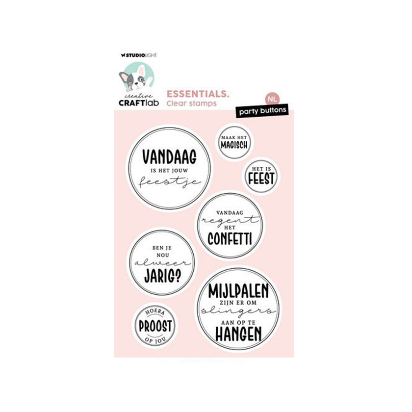 Studio Light Clear Stamp Essentials Party buttons
