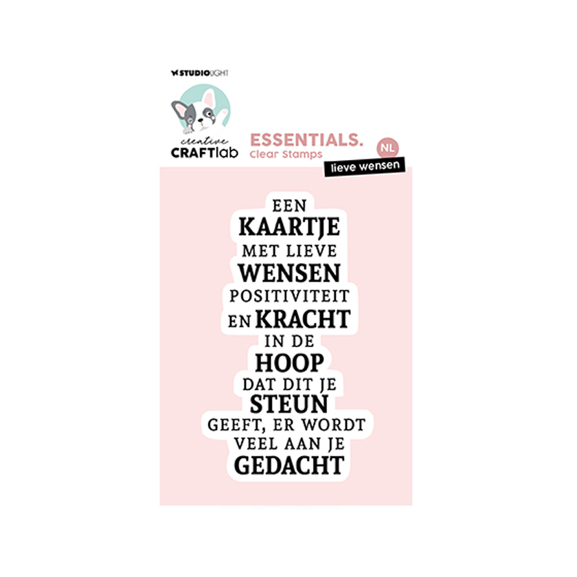 CCL-ES-STAMP724, Lieve wensen, clear stamp, craftlab, Studio Light, jej hobby