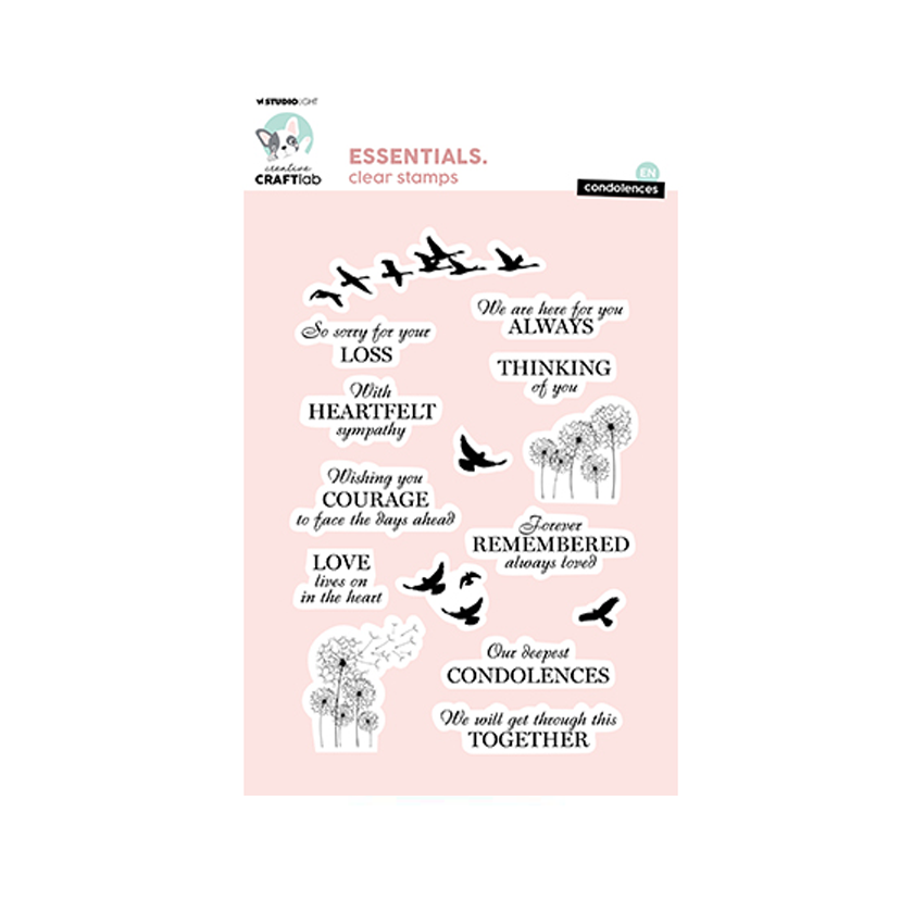 CCL-ES-STAMP725-EN-Condolences, clear stamp, craftlab, Studio Light, jej hobby