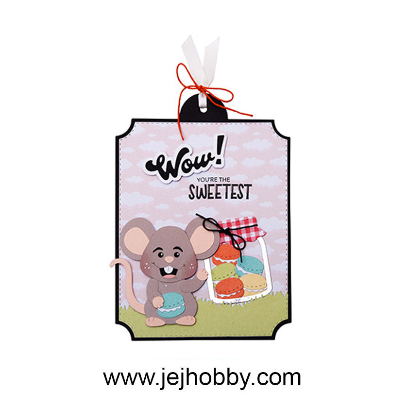 Dit is een voorbeeldkaart gemaakt met de CCL-ES-STAMP802 clear stamps Cookies van studio light