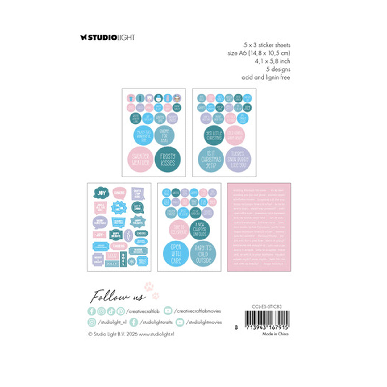 CCL-ES-STIC83 Days to remember stickers van creative craftlab Studio Light