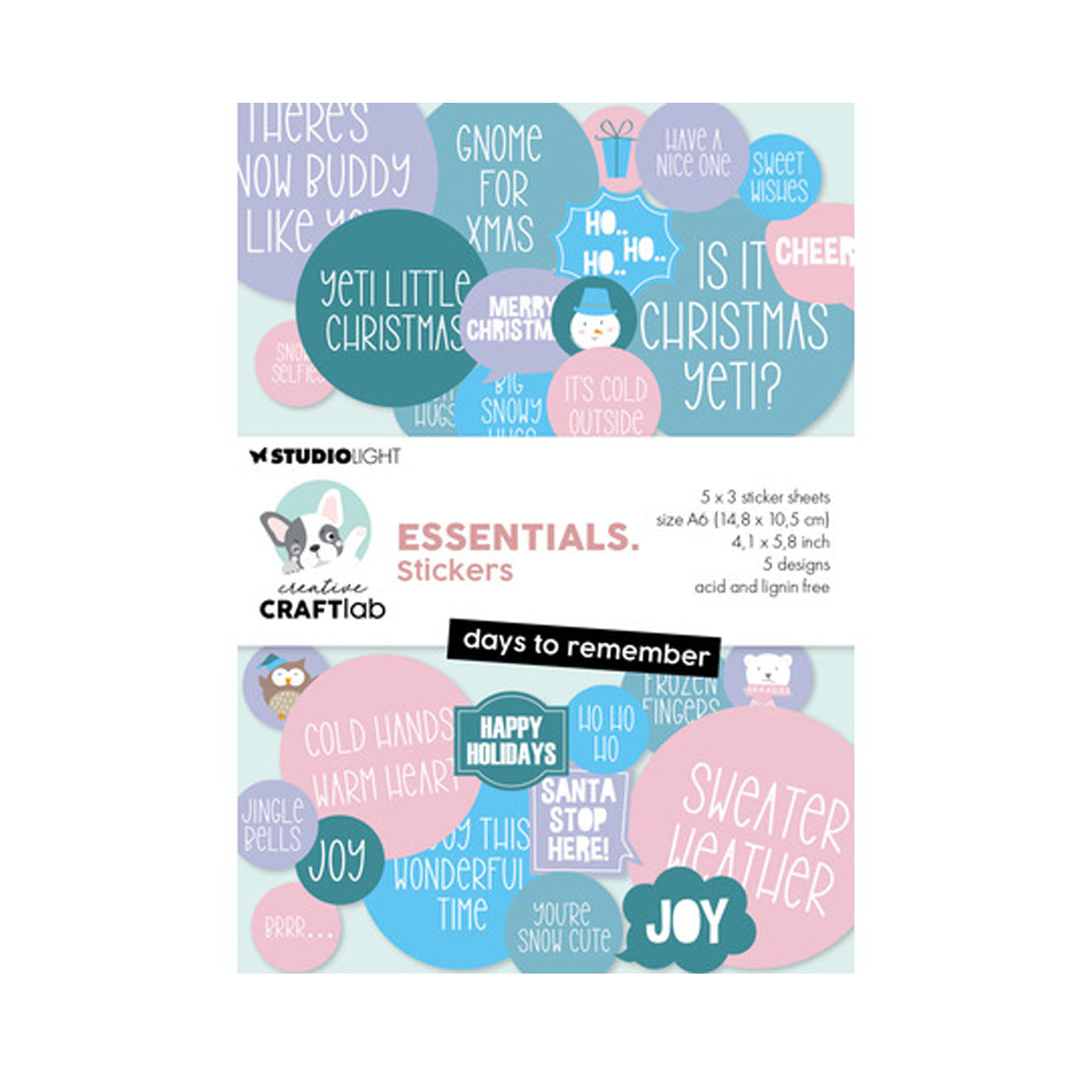 CCL-ES-STIC83 Days to remember stickers van creative craftlab Studio Light