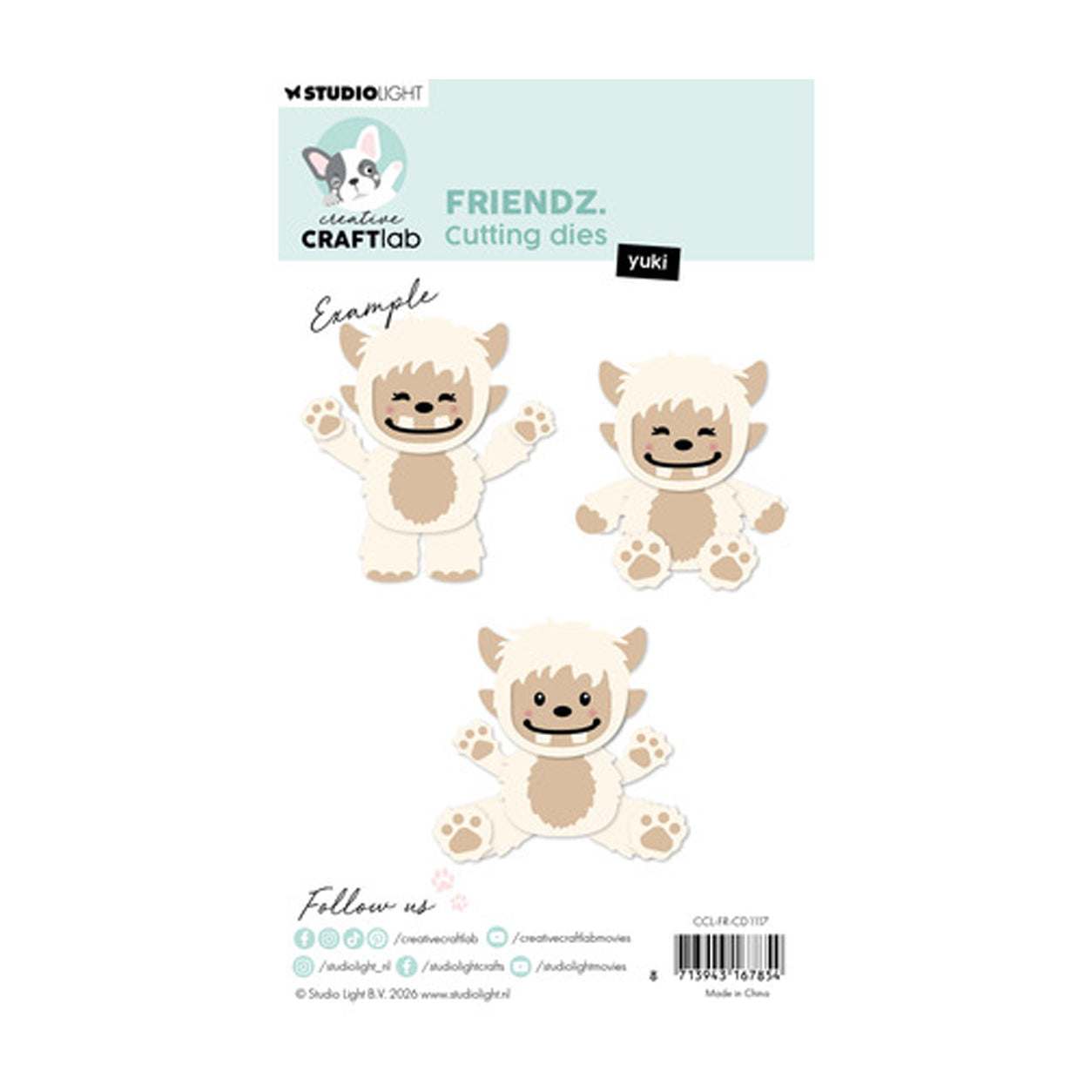 Achterkant van CCL-FR-CD1117 Yuki van Creative craftlab Studio-Light, jej-hobby