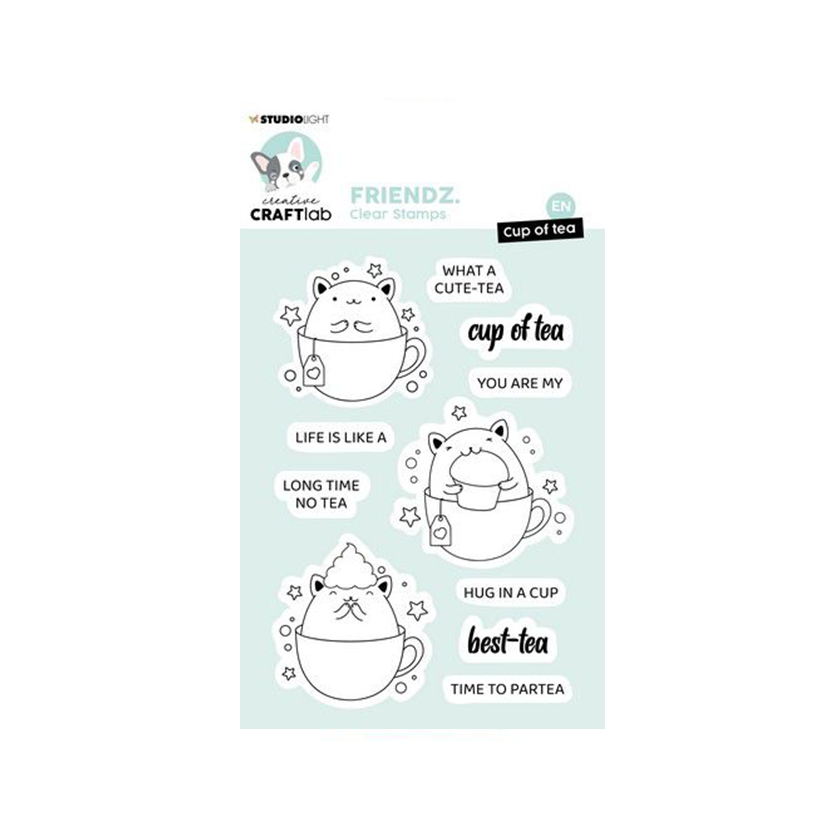 Studio Light Friendz Clear Stamp Cup of tea