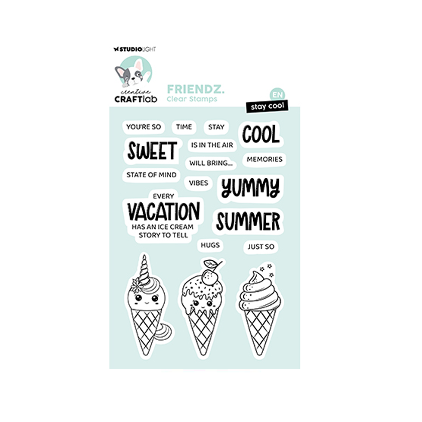 CCL-FR-STAMP690, Craftlab, Clear Stamp, Stay cool Friendz, nr.690, jej hobby