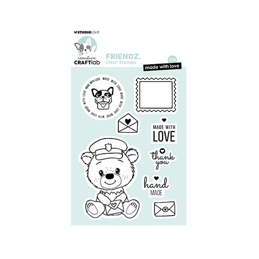 CCL-FR-STAMP709, Studio Light, Clear Stamp, EN, Made with love Friendz, jej hobby