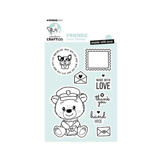 CCL-FR-STAMP709, Studio Light, Clear Stamp, EN, Made with love Friendz, jej hobby