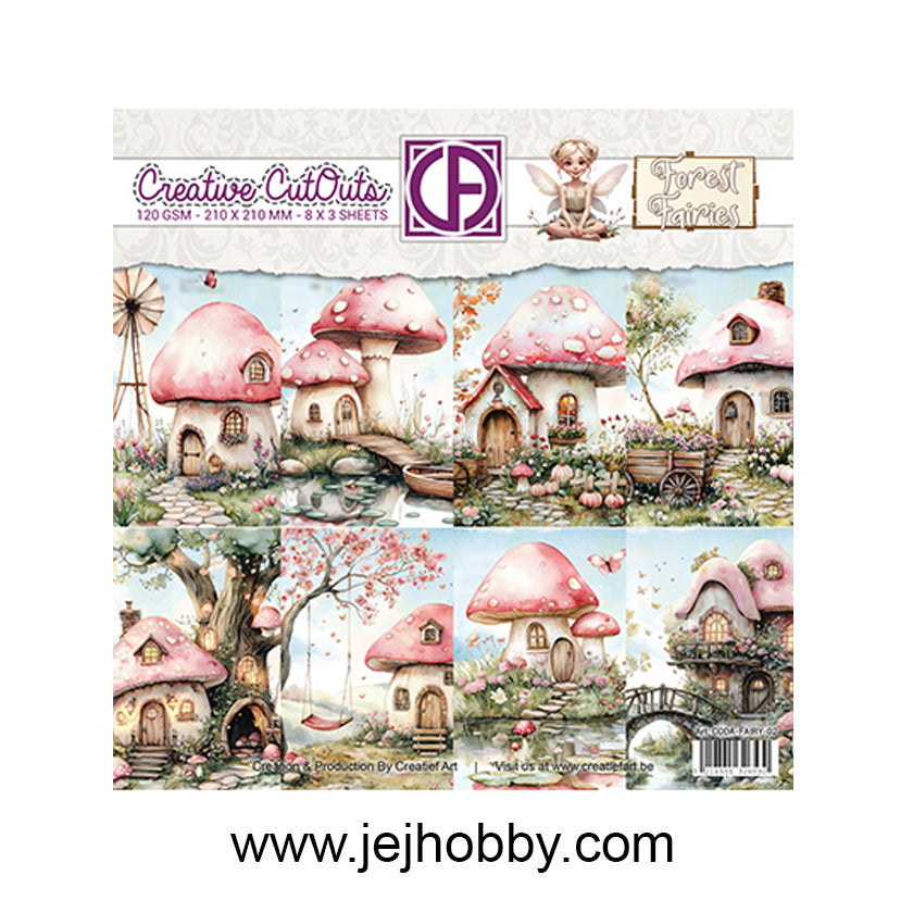 CCOA-FAIRY-02 Paddenstoelhuisjes, Forest Fairies, jej hobby