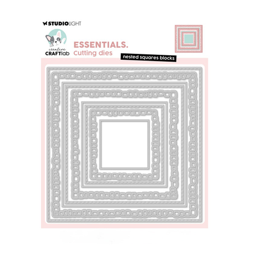 CD1081 Nested squares blocks, studio light, jej hobby