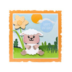 Voorbeeldkaart gemaakt met oa de CCL-ES-CD1107 daffodils,  CCL-ES-CD1108  Nested frames en de CCL-FR-CD1110  Fiona van Studio Light craftlab