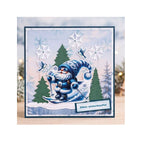 Find It Trading Berrie's Beauties Winter Gnome Wonders 3D-knipvel Winter Fun (CD12547) op A4-formaat met ijsblauwe gnoems die skiën, schaatsen en sleeën in de sneeuw.
