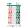 CDED-0010, Glitter enamel dots christmas, Carlijn design, jej hobby