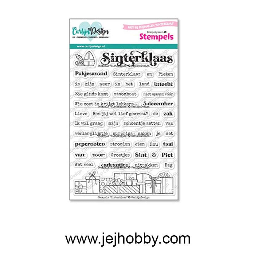 CDST-0075, Sinterklaas Stempel, Carlijn design, jej hobby