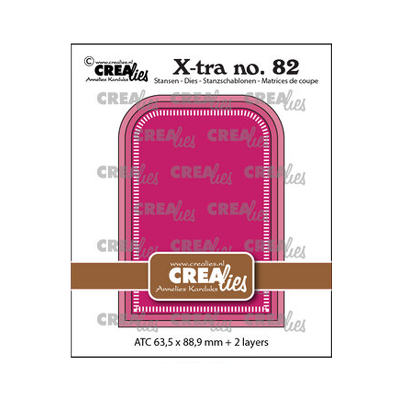 CLXtra82, Crealies, No. 82 ATC, Afgeronde Hoeken Met Kleine Streepjes, jej hobby