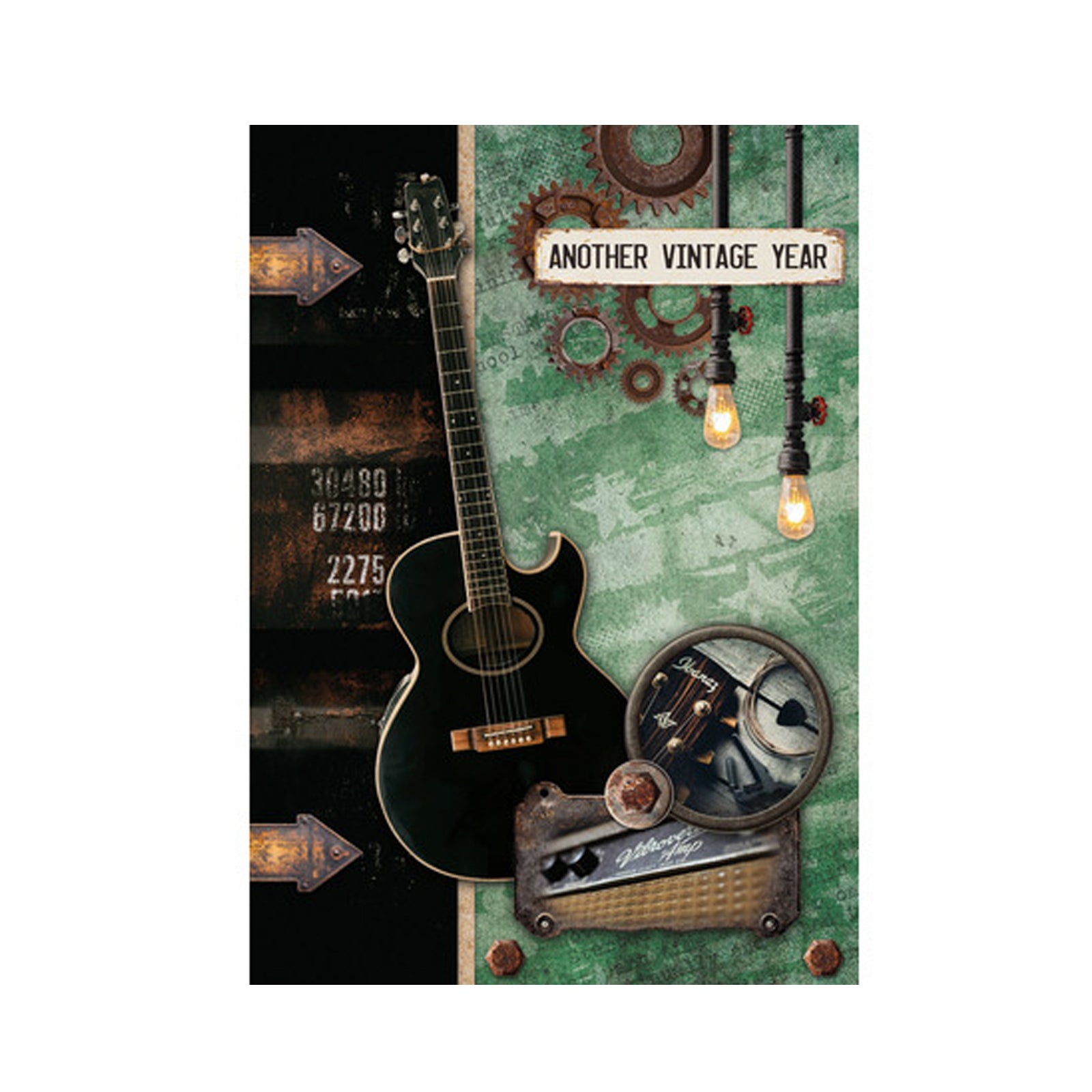 Voorbeeldkaart gemaakt met de CMP26 Gearhead Workshop card making paper pad van Studio Light voor het maken van kaarten.
