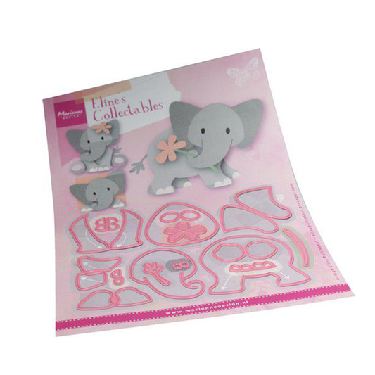 COL1521, Marianne Design, Collectables, Eline's  Baby Olifant, jej hobby