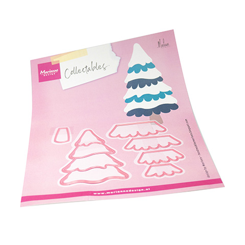 COL1554, Marianne design, Snowy tree by Marleen, jej hobby