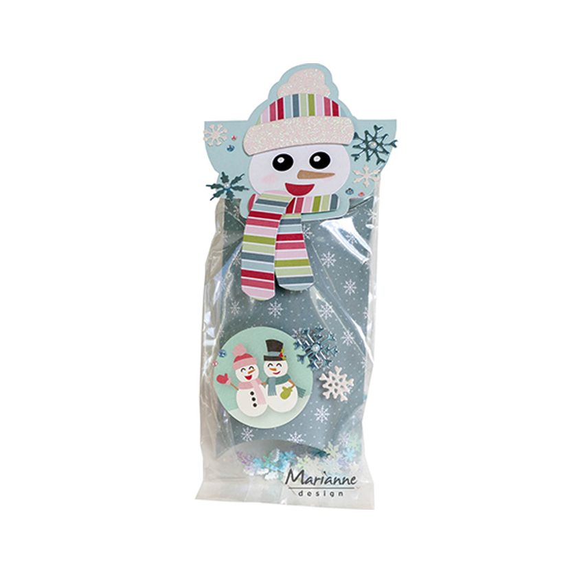 COL1557 Bagtopper Snowman by Marleen